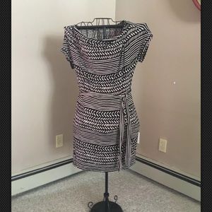 Ann Taylor Loft dress, black and tan, Size M